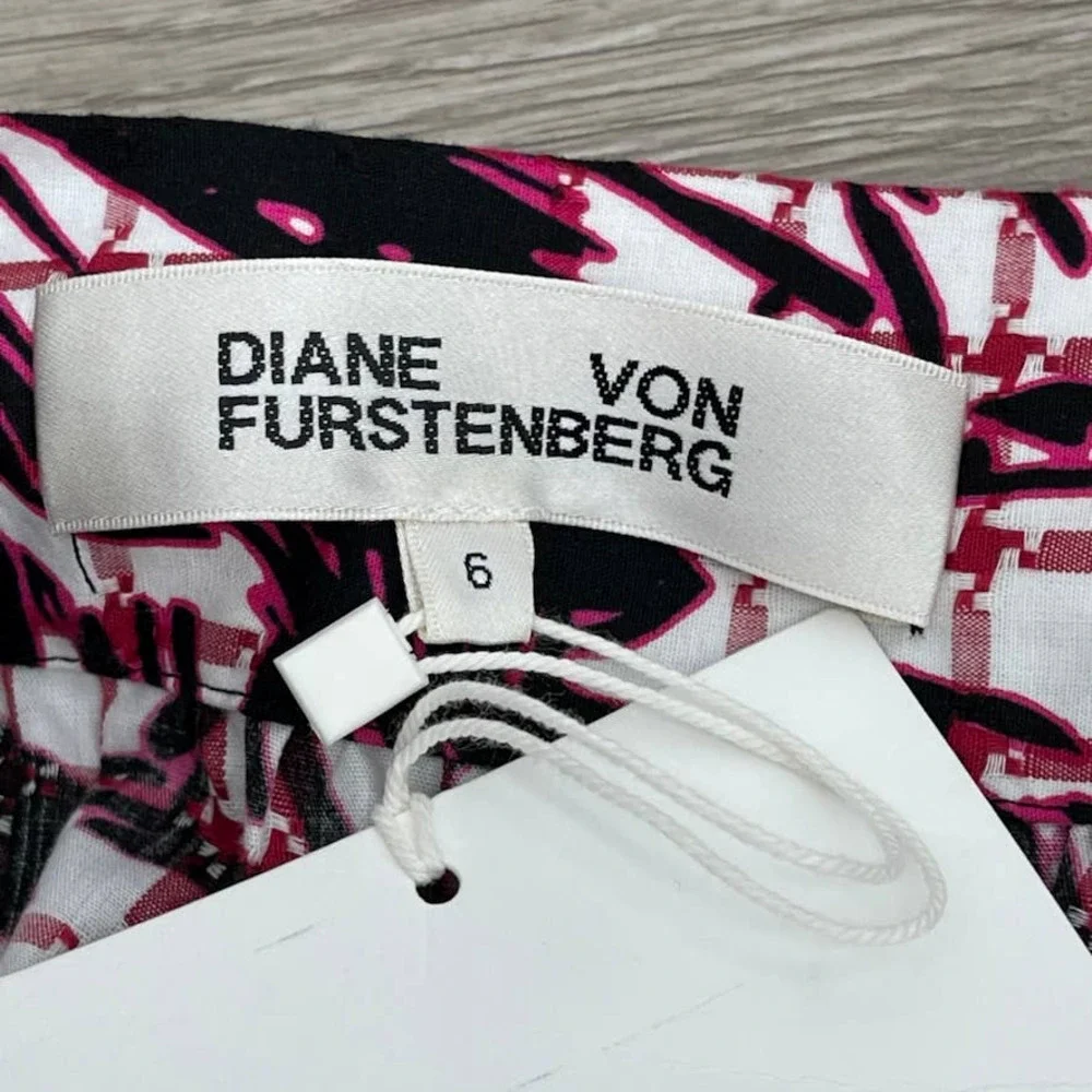 NWT - DIANE VON FURSTENBERG Lucia Tiered Cotton Midi Skirt in Palm White - Sz 6 - Picture 3 of 12